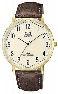 Наручний годинник Q&Q Чоловічий Шкіряний браслет Коричневий 39 мм - Фото 1