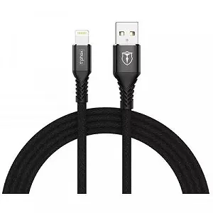 Дата кабель USB 2.0 AM to Lightning 1.0m Jagger T-L814 Black T-PHOX (T-L814 - Фото 1