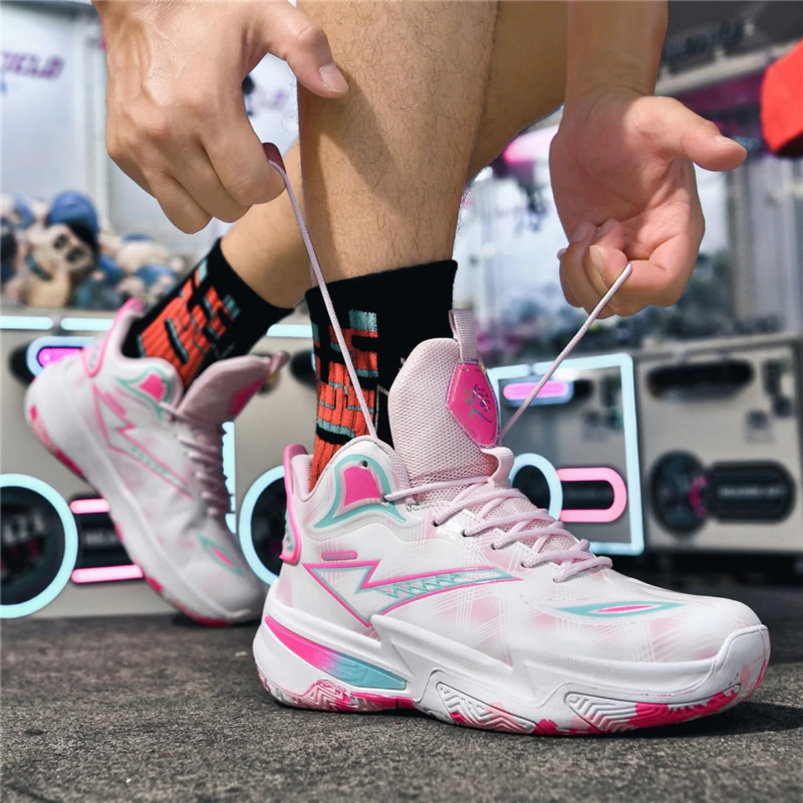 Высокие баскетбольные кроссовки Кроссовки Модные нескользящие дышащие кроссовки, фото №5 Высокие баскетбольные кроссовки Кроссовки Модные нескользящие дышащие кроссовки, фото №5