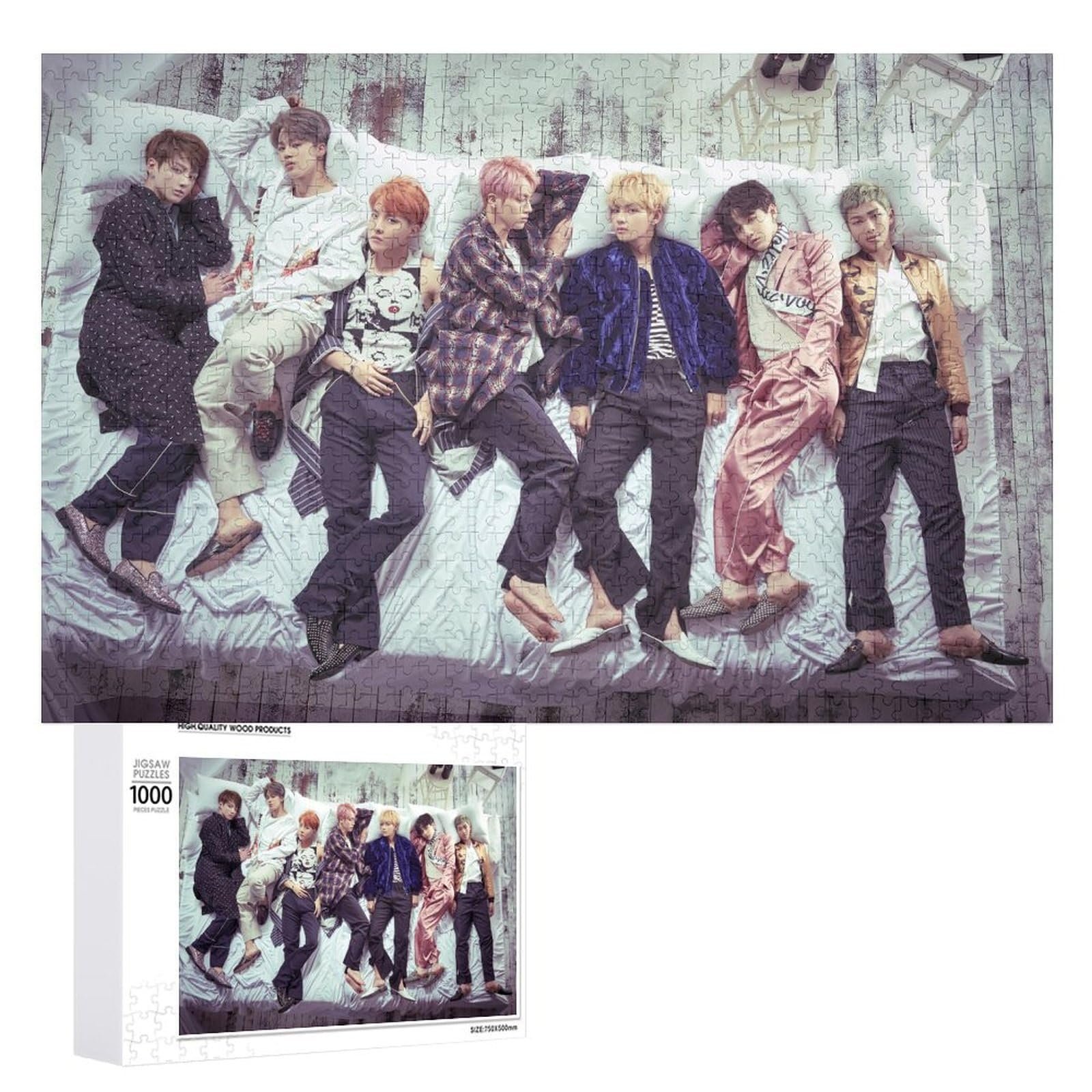 Пазл BTS Group Poster 1000 деталей 38 x 26 бумажный, фото №1