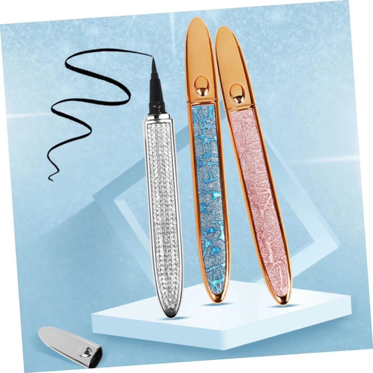 Фломастер-підводка HONMEET Diamant-Eyeliner металік срібний, фото №5