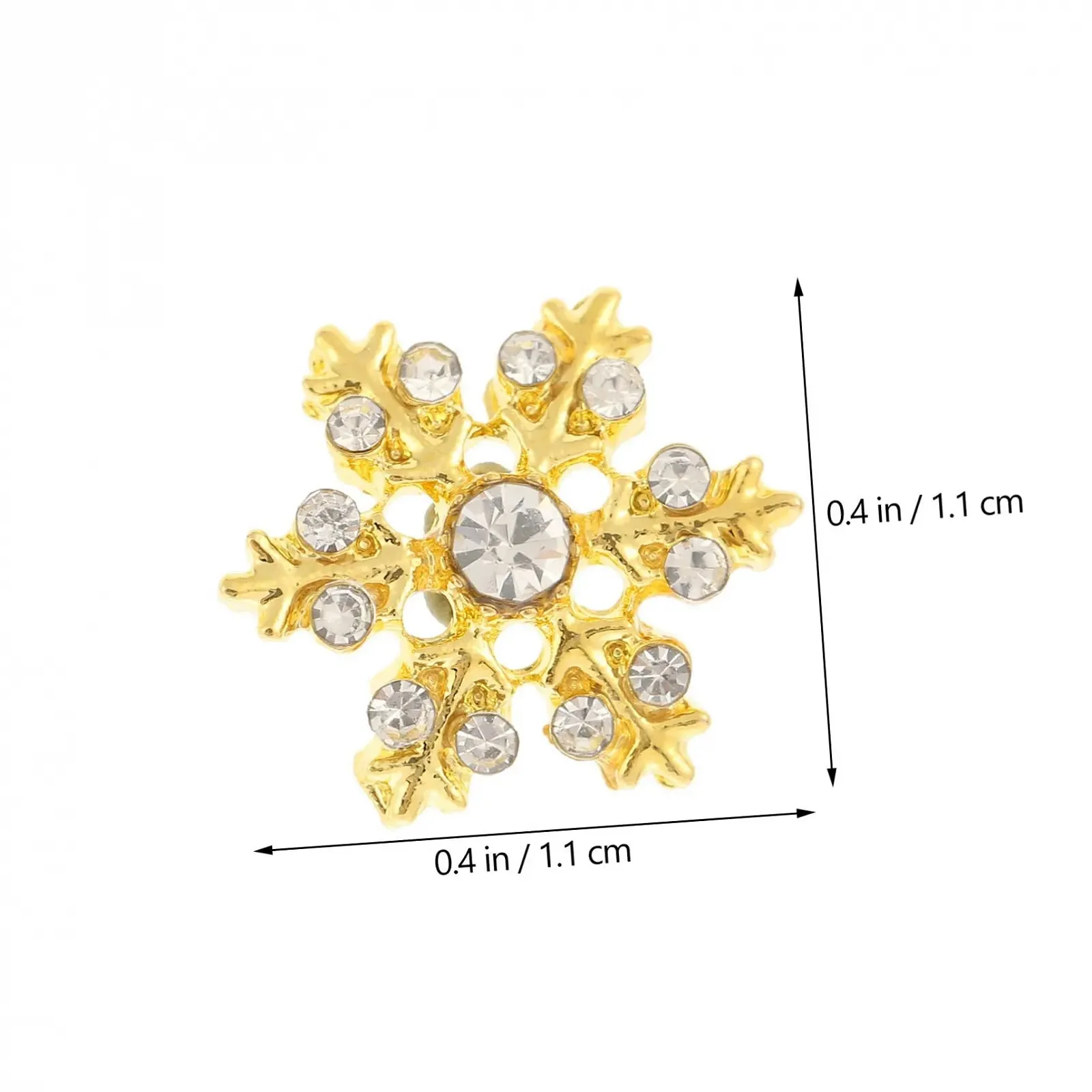 Украшение для ногтей Снежинка FRCOLOR 3D, 160 шт, Белый Бриллиантовый Сплав, фото №3