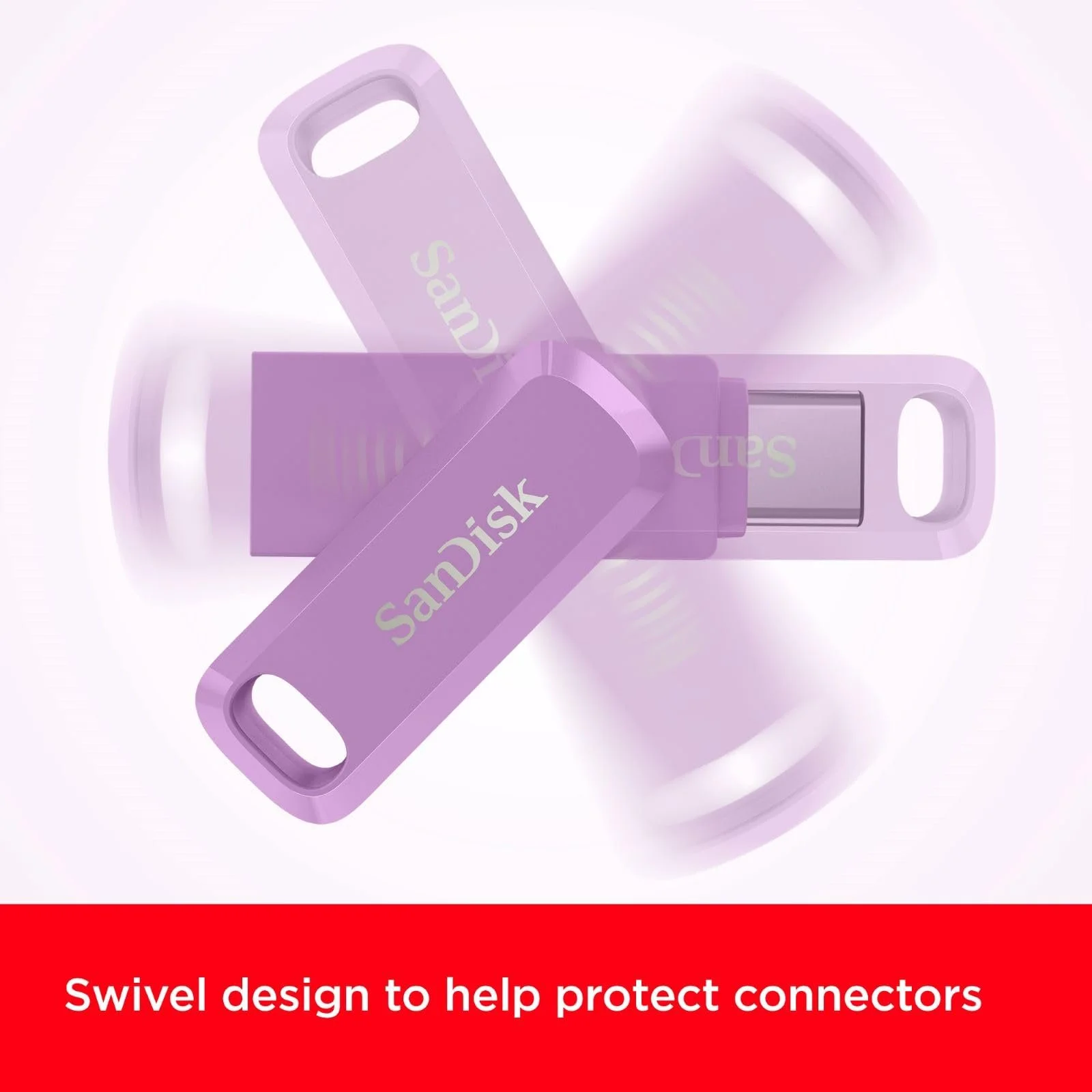 USB-накопичувач SanDisk Ultra Dual Drive Go 256 GB USB Type-C Lavender, фото №6 USB-накопичувач SanDisk Ultra Dual Drive Go 256 GB USB Type-C Lavender, фото №6