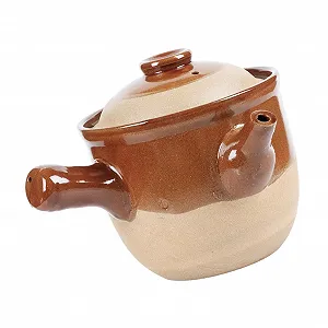 Керамический чайник-кастрюля SOIMISS для приготовления лекарств термостойкий средний с крышкой - Фото 1