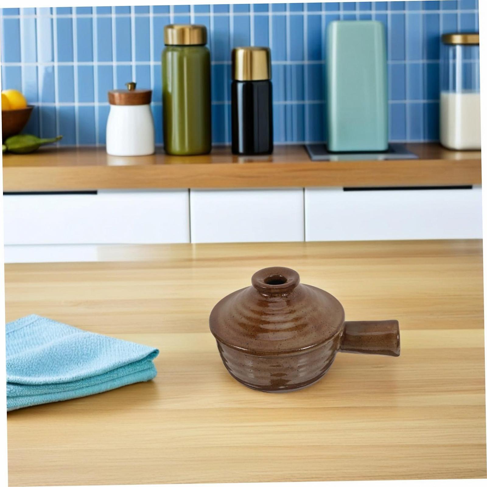 Набор керамических горшков Mobestech для микроволновой печи с крышкой 2 шт., фото №5