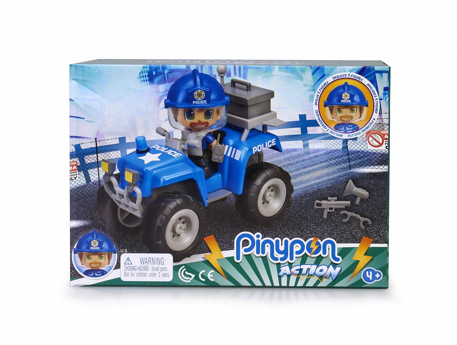 Квадроцикл Pinypon Action с 1 фигуркой полицейского для мальчиков и девочек от 4 до 8 лет., фото №5