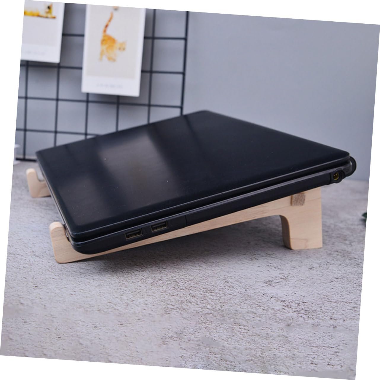Підставка для ноутбука Деревʼяна Регульована по висоті з протиковзкими накладками Компактний дизайн, фото №3 Підставка для ноутбука Деревʼяна Регульована по висоті з протиковзкими накладками Компактний дизайн, фото №3