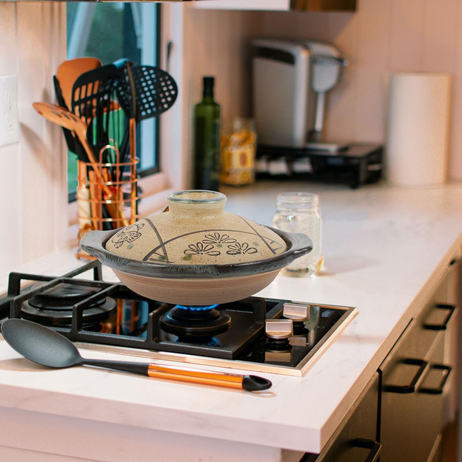 Горщик для запікання керамічний японський для рису та бібімбап з товстою ручкою, фото №5 Горщик для запікання керамічний японський для рису та бібімбап з товстою ручкою, фото №5