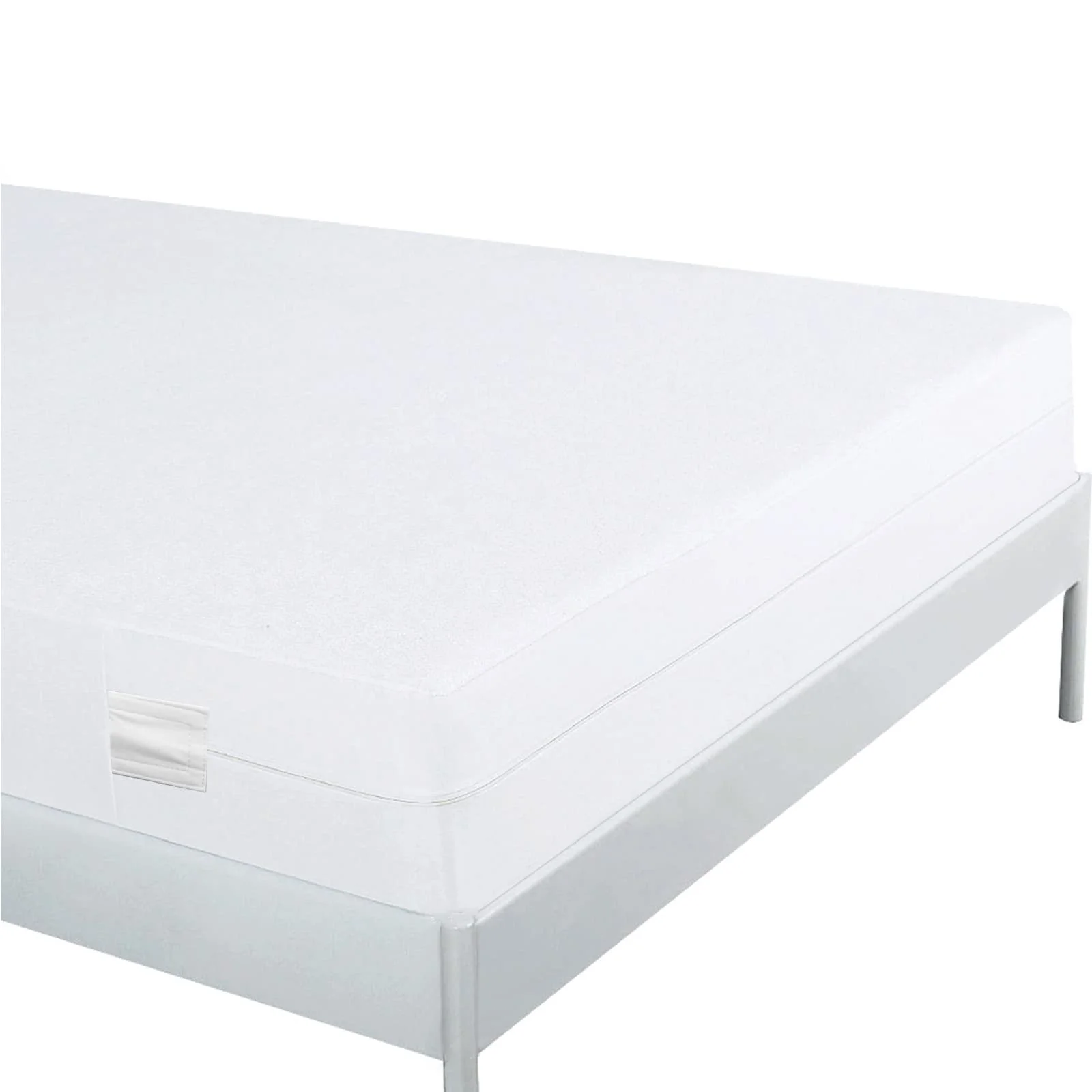 Чохол на матрац Bedecor Waterproof 90 x 200 см з блискавкою Бавовняний дихаючий гіпоалергенний пилонепроникний для матраца висотою 16 см, фото №1
