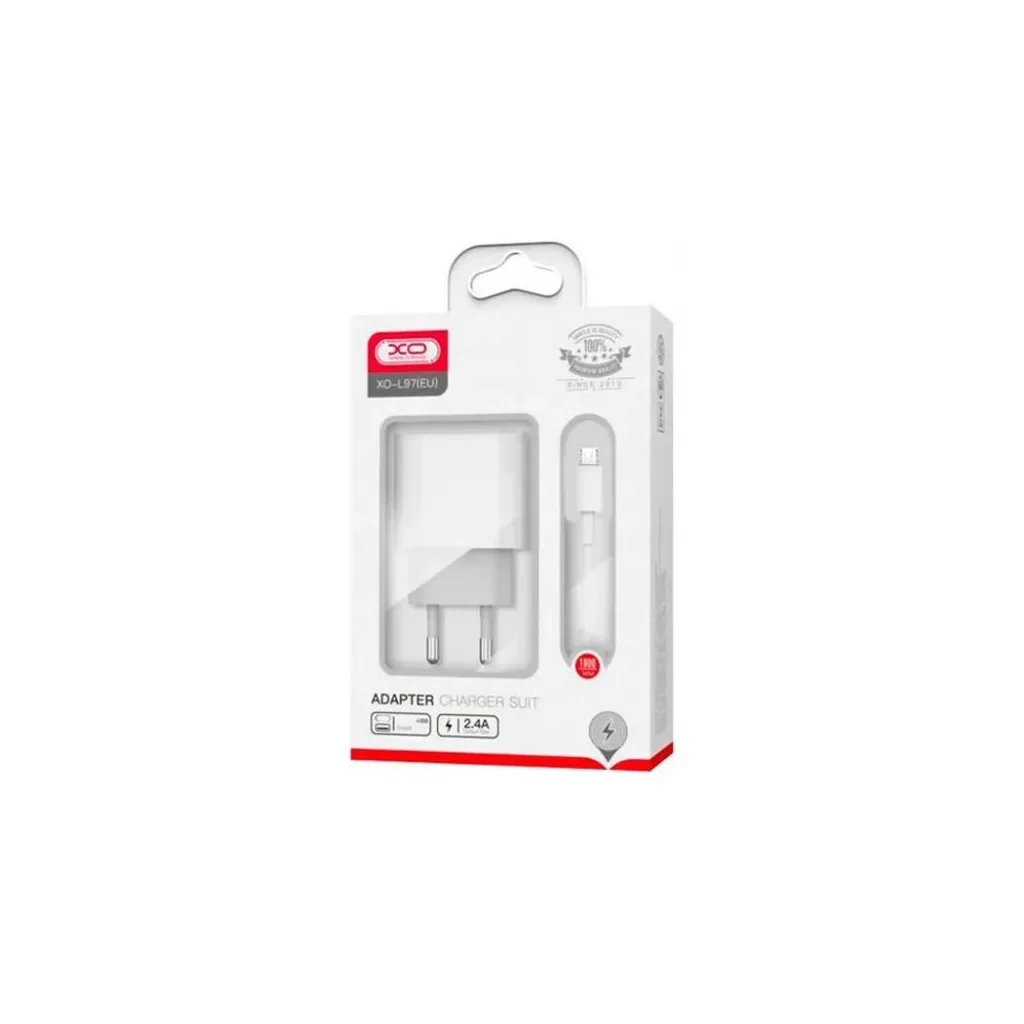 Зарядное устройство XO L97 (1Type-C/1USB/2.4A) + USB - MicroUSB White (XO-L97-MC), фото №2 Зарядное устройство XO L97 (1Type-C/1USB/2.4A) + USB - MicroUSB White (XO-L97-MC), фото №2