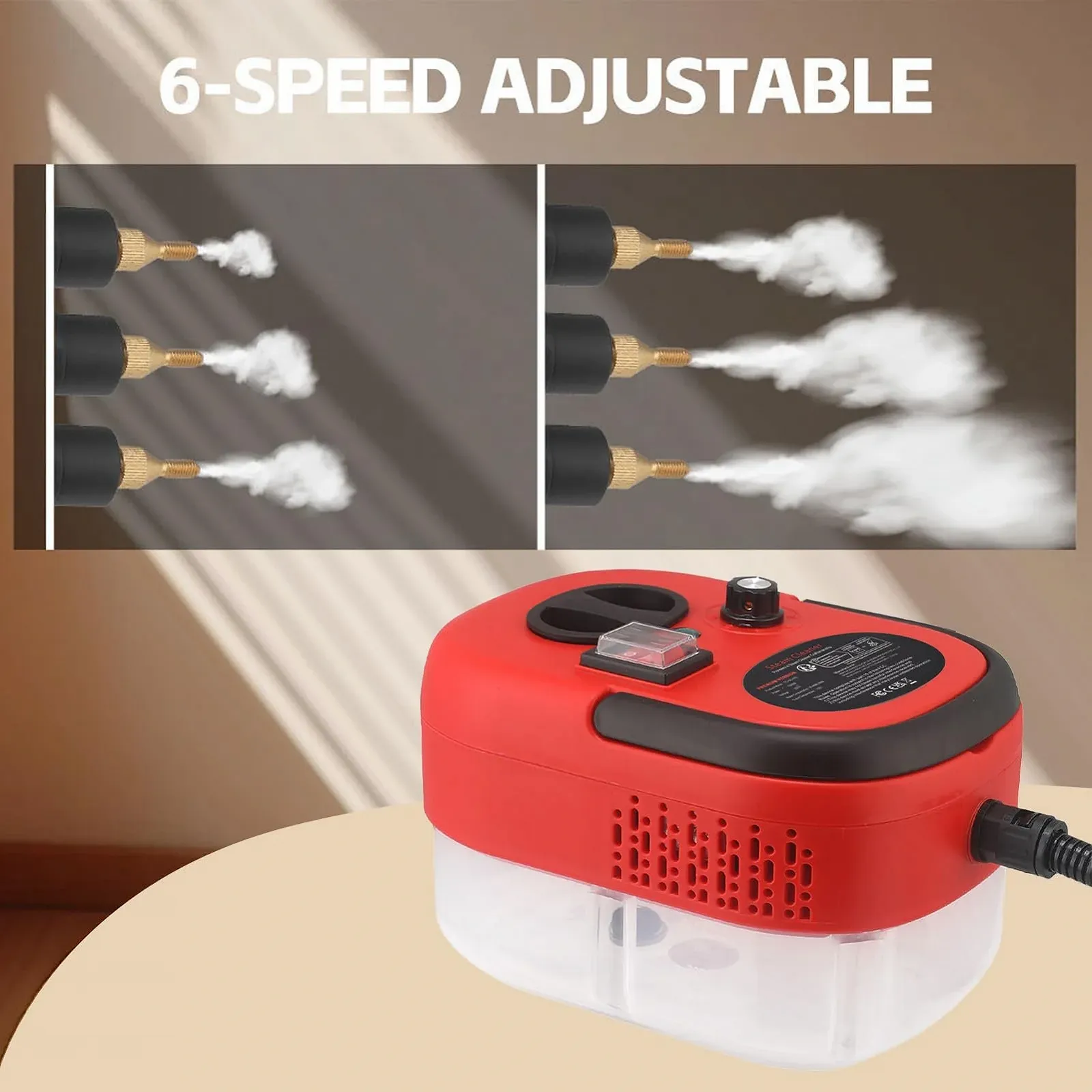 Пароочисник 1500 W 105 °C 6 швидкостей (I Plug), фото №7 Пароочисник 1500 W 105 °C 6 швидкостей (I Plug), фото №7