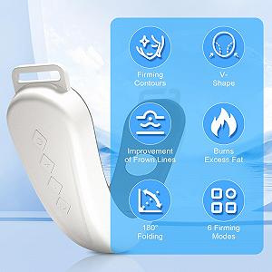 Прилад для V-подібної форми обличчя Forhome Beauty Meter, масажер для обличчя EMS, тренажер для щелепи, електричний, з 6 режимами та 12 рівнями інтенсивності synthetic.ua - Фото 1