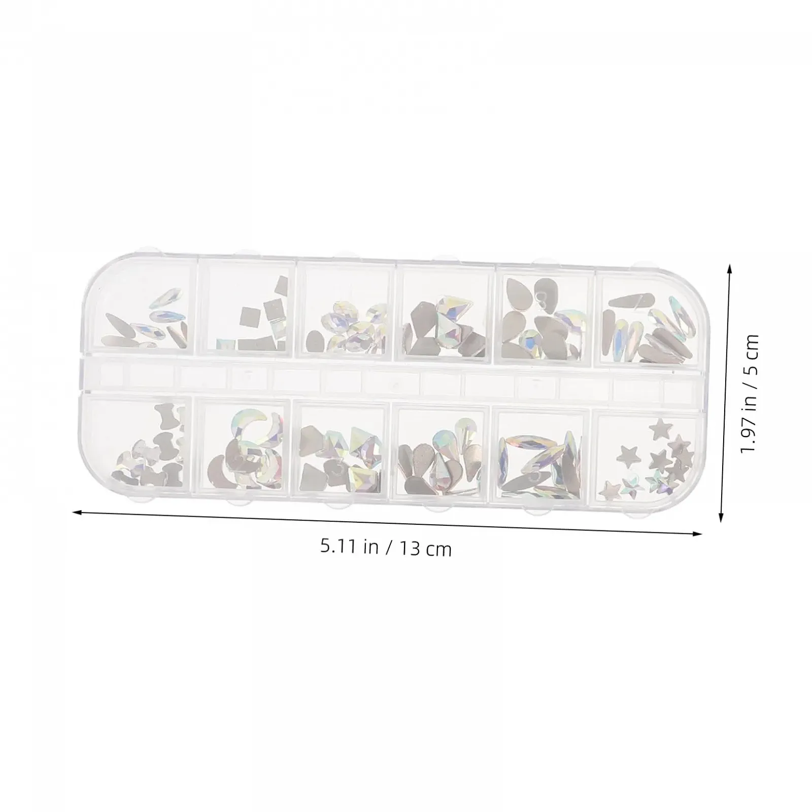 STOBOK Набір Crystal Rhinestone Flatback Charms 3D Gemstones Набір 120 штук, фото №2