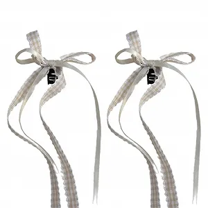 Заколка для волос Yjcnelcr Клетчатая Французский Клип с бантом Аксессуары для волос для женщин и девочек - Фото 1