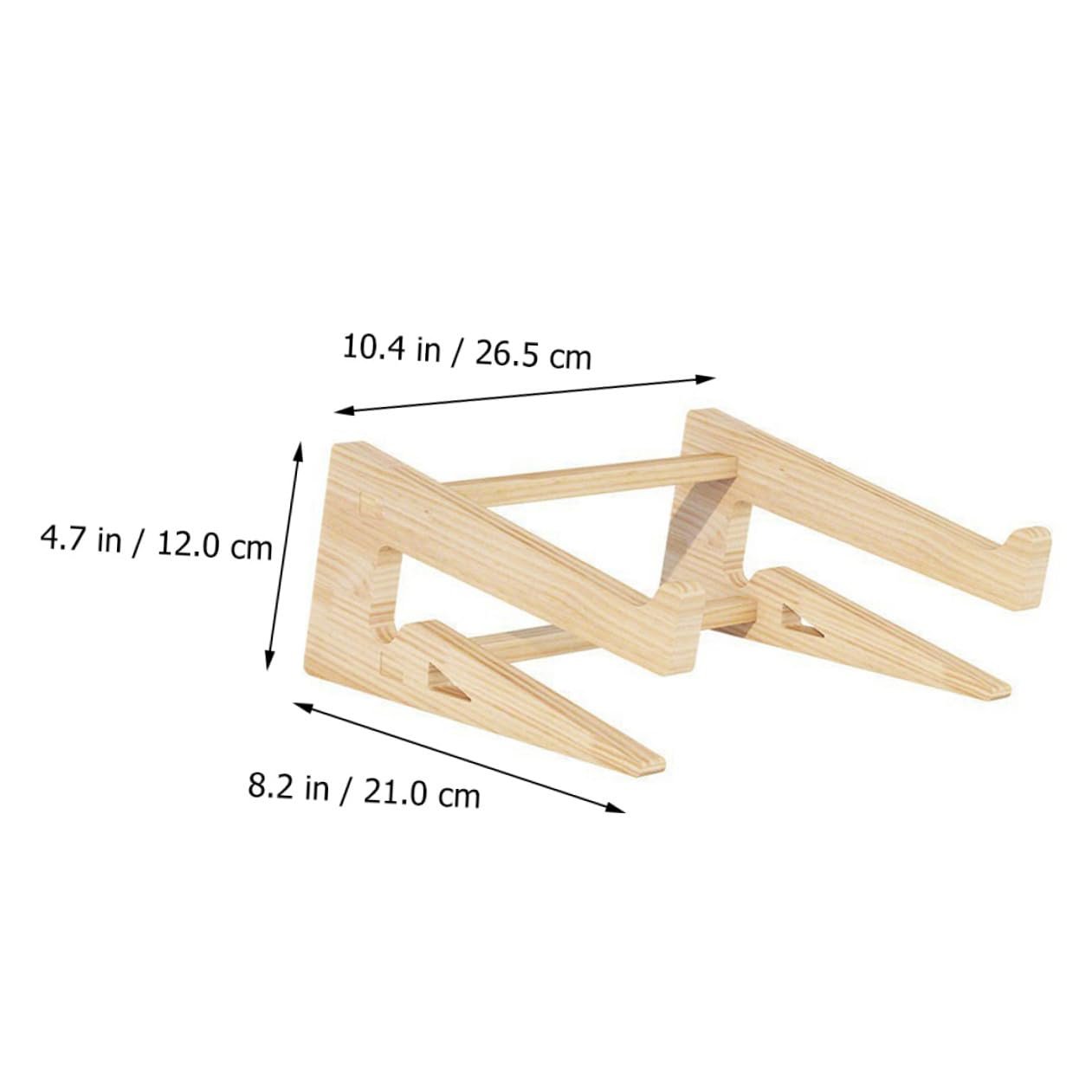 Підставка для ноутбука Toddmomy, дерев'яна, для підвищення висоти екрана, ергономічна, нековзна, для офісу та дому, фото №7