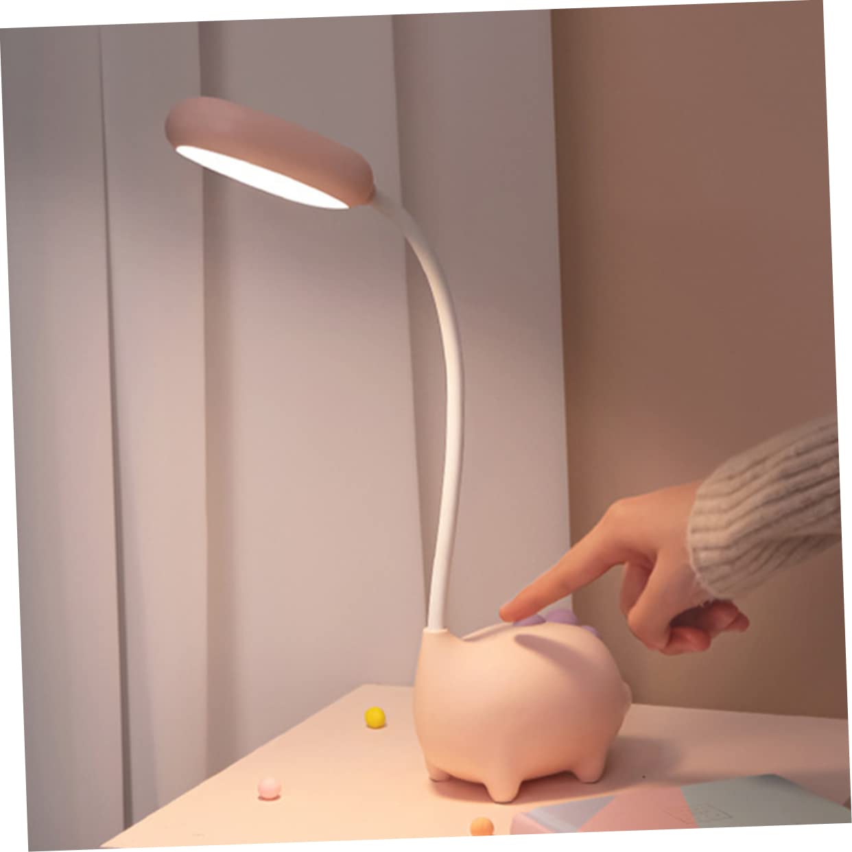 Лампа HEMOTON Dinosaur Настільна Нічна з гнучкою шийкою USB заряджанням LED, фото №2