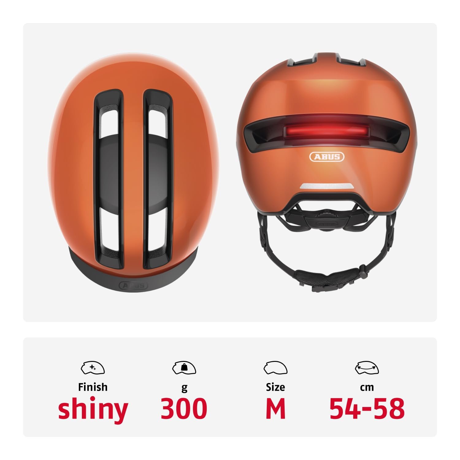 Шлем Urban ABUS HUD-Y с магнитным, перезаряжаемым LED задним фонарем и магнитной застежкой, фото №3