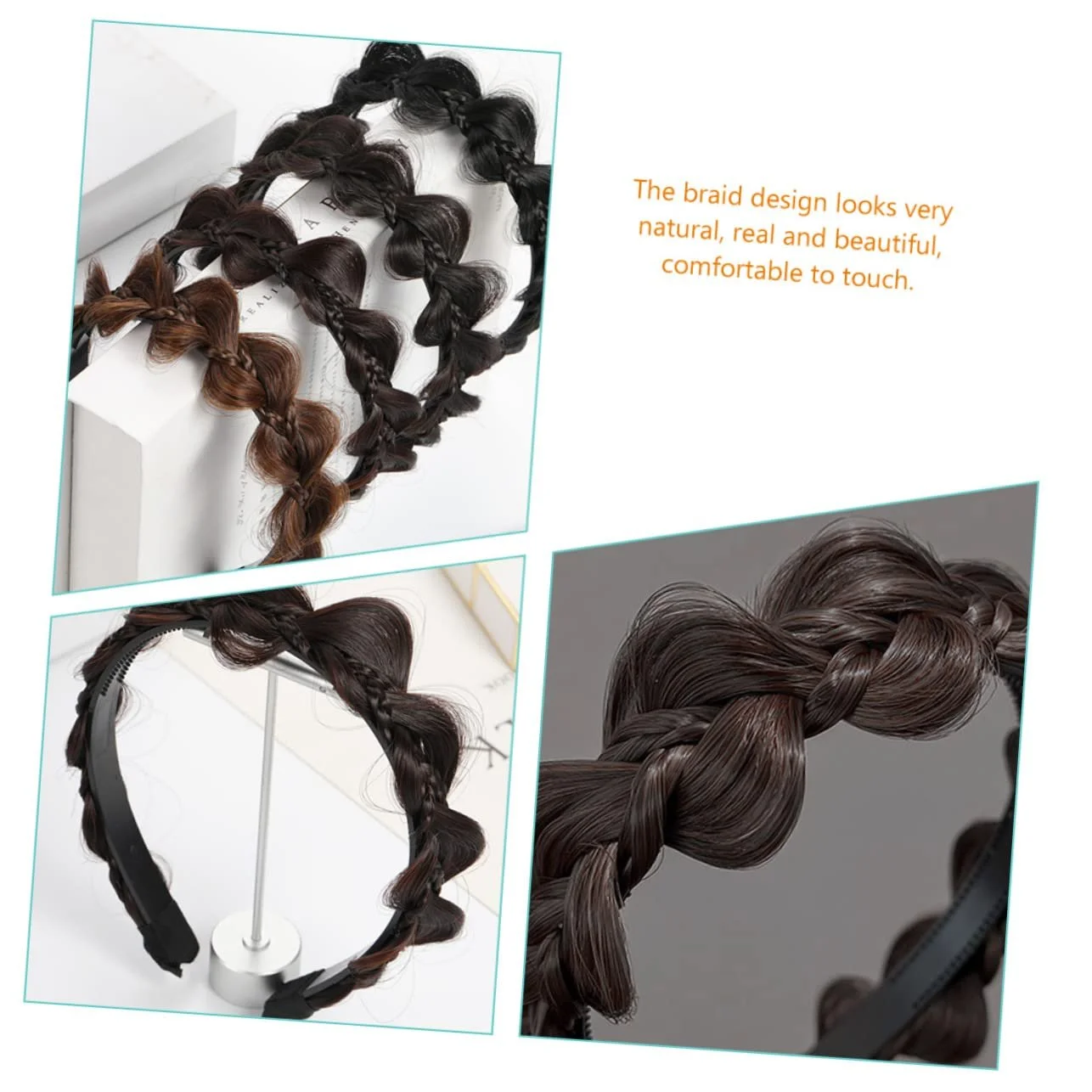 Обруч для волосся Плетінка FRCOLOR Ялинка Чорний, фото №9 Обруч для волосся Плетінка FRCOLOR Ялинка Чорний, фото №9