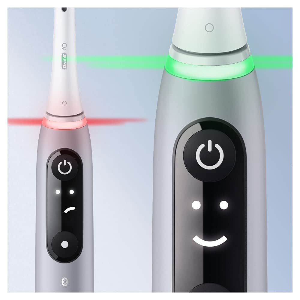 Електрична зубна щітка Oral-B iO Series 6, 5 режимів чищення, магнітна технологія, дисплей і дорожній футляр, сірий опал, фото №4