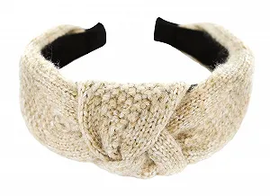 Обруч на голову Вязаная Axy HR6A Бежевый - Фото 1