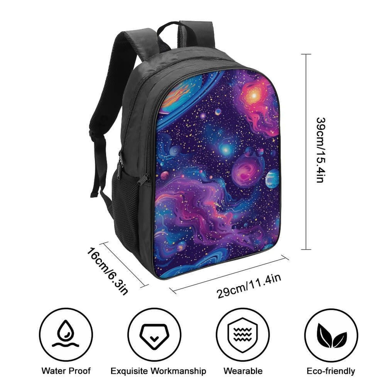 Рюкзак DPEOANEBN Galaxy 3D для дітей, великий, шкільний, подарунок до школи, 40x28x16 см, фото №2