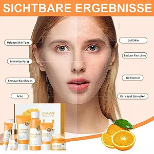 Набір для догляду за шкірою Anti-Ageing для жінок, Очищуючий засіб Тонер Крем для очей Сироватка Крем Сонцезахисний крем synthetic.ua - Фото 1