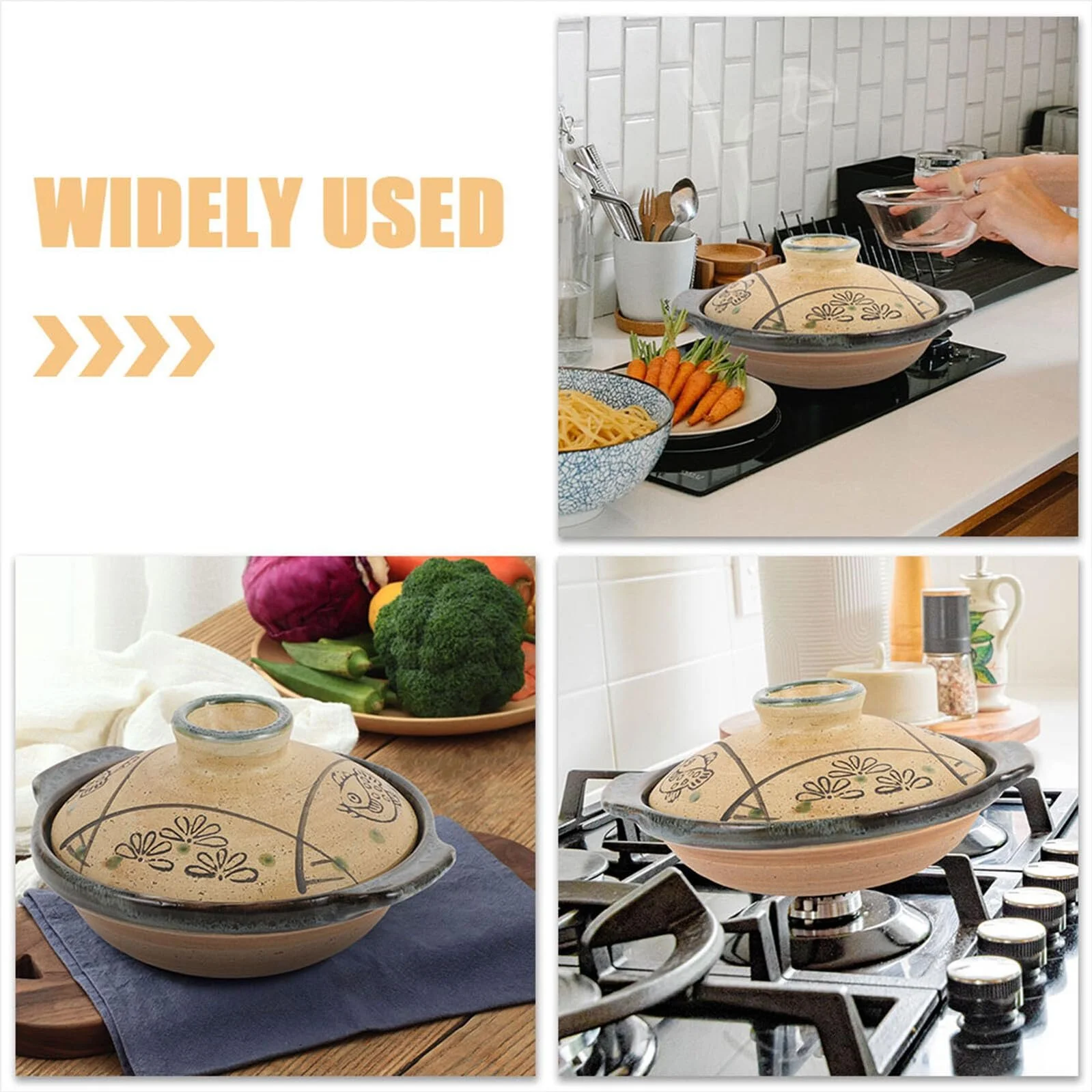 Керамічна каструля BESPORTBLE термостійка для плити, фото №7