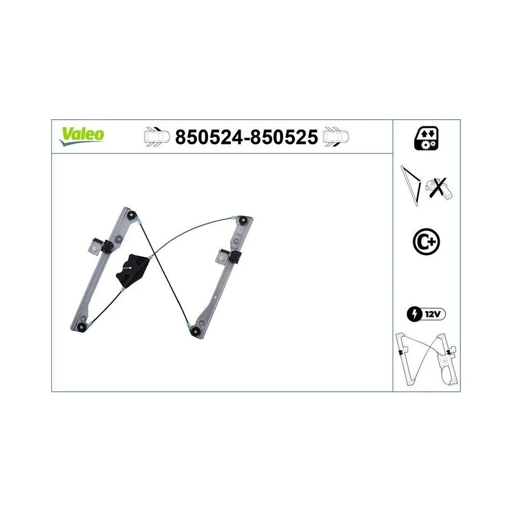 Склопідйомник VALEO 850524 VW передній лівий, фото №1 Склопідйомник VALEO 850524 VW передній лівий, фото №1