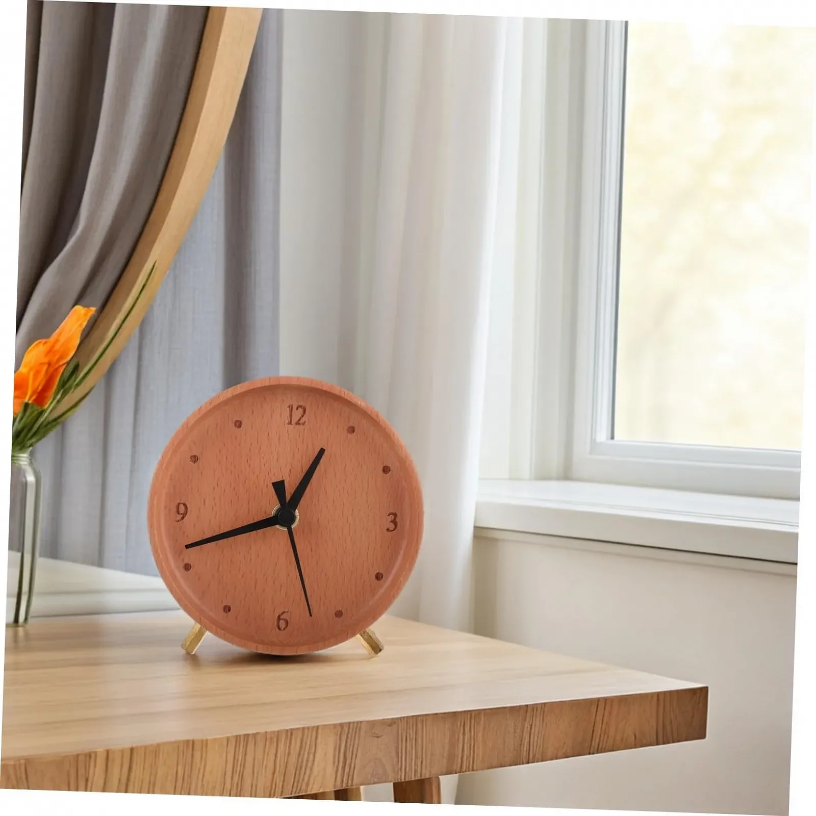Настільний годинник у стилі ретро PartyKindom Світло-коричневий, фото №8
