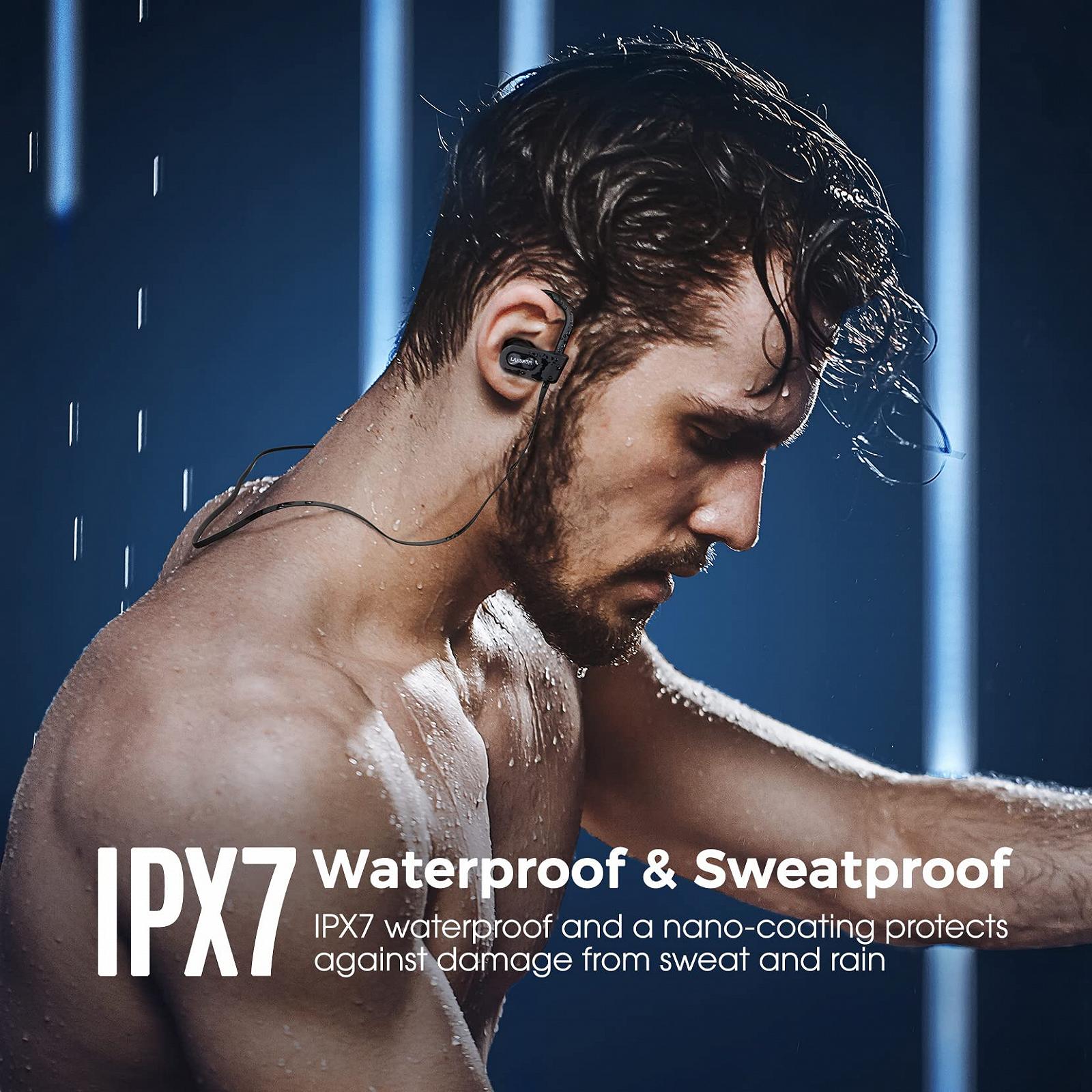 Навушники Lakukom Bluetooth 5.0 Спортивні IPX7 Чорний, фото №5