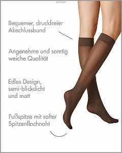 Женские гольфы KUNERT Velvet 40 с свободной резинкой 40 ден synthetic.ua - Фото 1