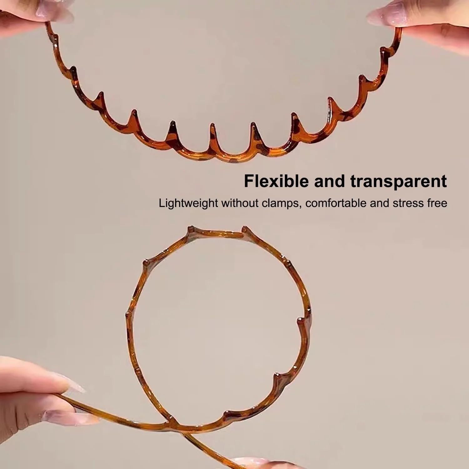 Набір обручів на голову зигзаг 4 шт, фото №4