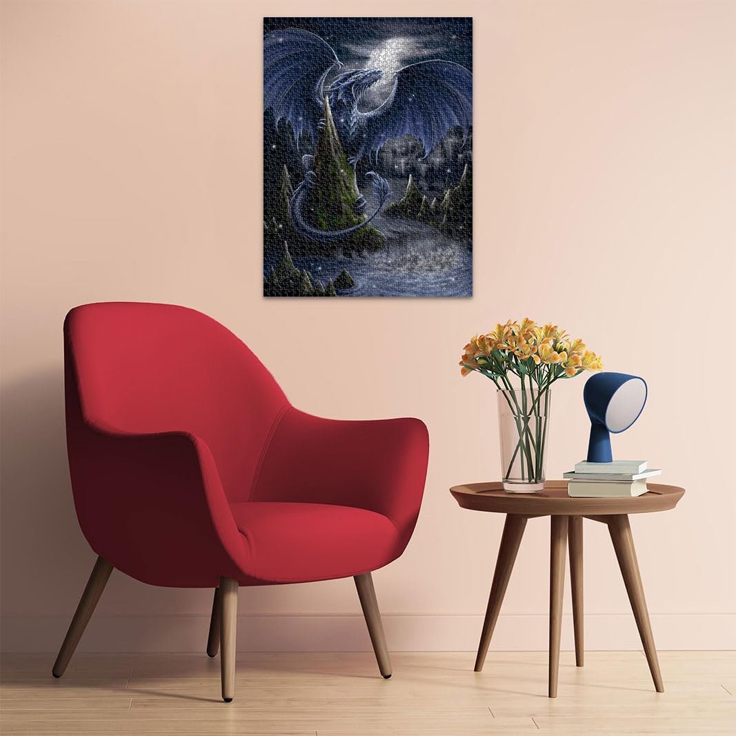 Пазл Ravensburger Черно-синий дракон 12000731 1500 деталей Фэнтези, фото №5