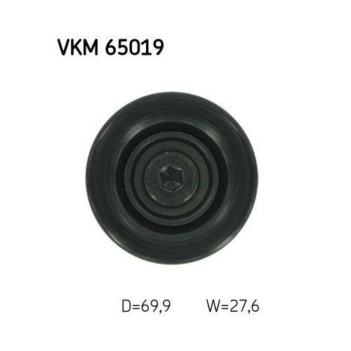 Ролик обвідний/напрямний поліклинового ременя SKF VKM 65019 для HYUNDAI KIA верхній, фото №2