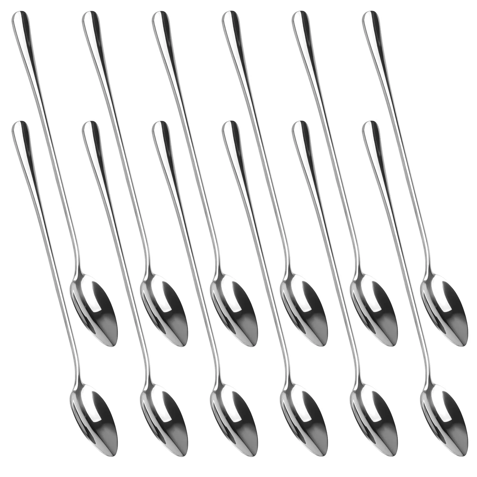 Ложка Довга з нержавіючої сталі для лате макіато 20 см, набір 12 штук, фото №1 Ложка Довга з нержавіючої сталі для лате макіато 20 см, набір 12 штук, фото №1