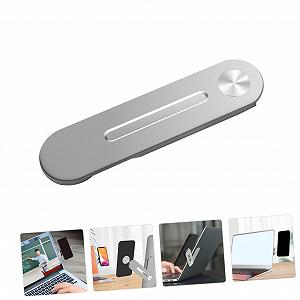 Держатель для телефона магнитный для ноутбука Алюминиевый сплав Складной боковой зажим для монитора Совместим с плоскими экранами компьютеров Многофункциональный synthetic.ua - Фото 1