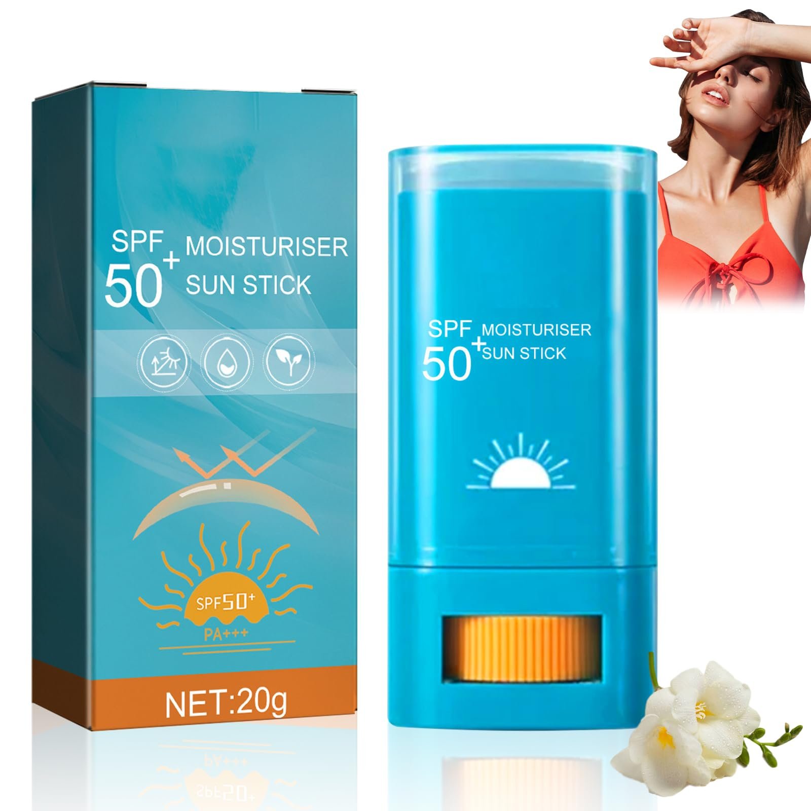 Сонцезахисний стік GAROMIA SPF50, зволожуючий та зміцнюючий шкіру, простий у використанні сонцезахисний засіб для всіх типів шкіри, фото №1