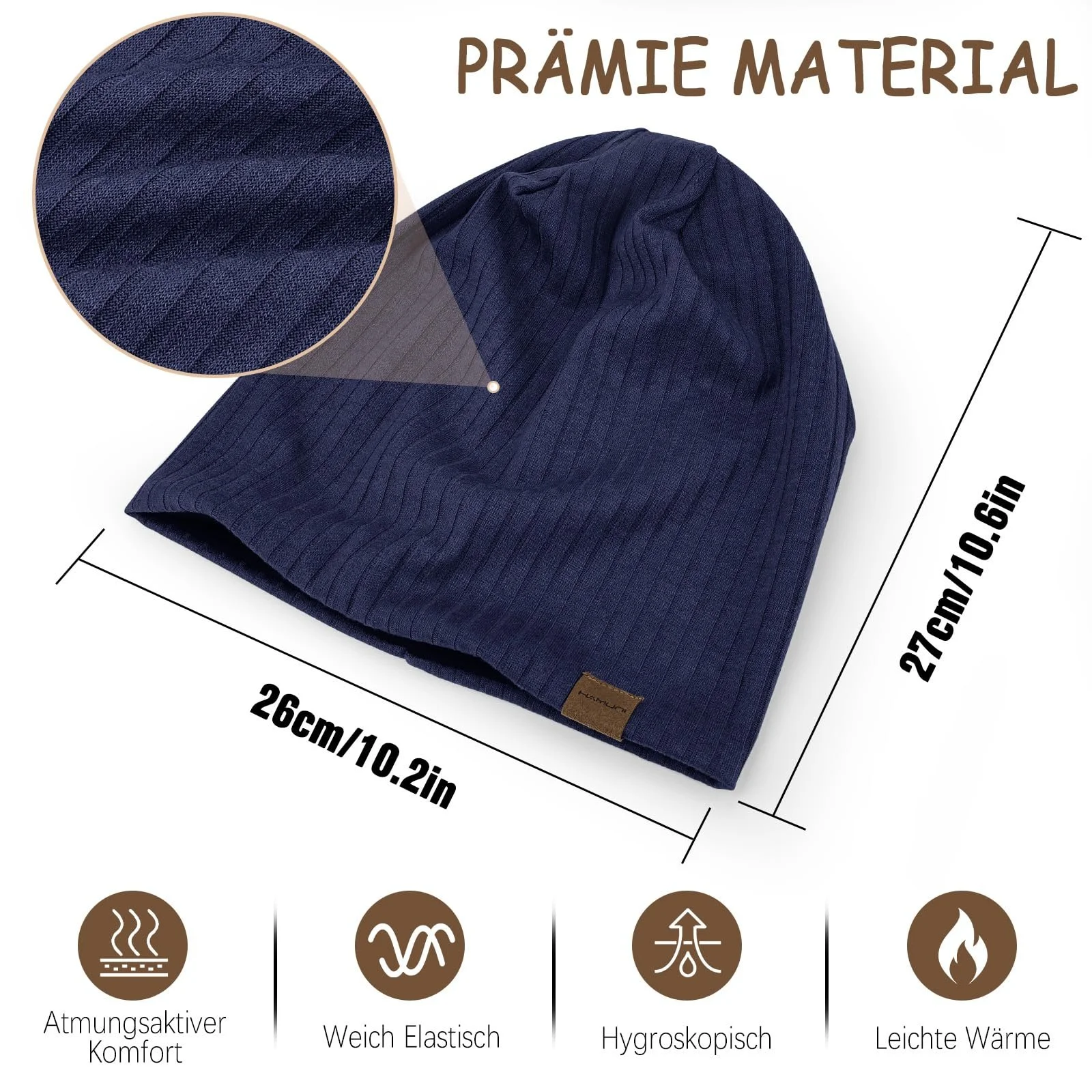 Шапка Slouchy HAMUNI Hip-Hop Мягкая Легкая Дышащая, фото №3 Шапка Slouchy HAMUNI Hip-Hop Мягкая Легкая Дышащая, фото №3