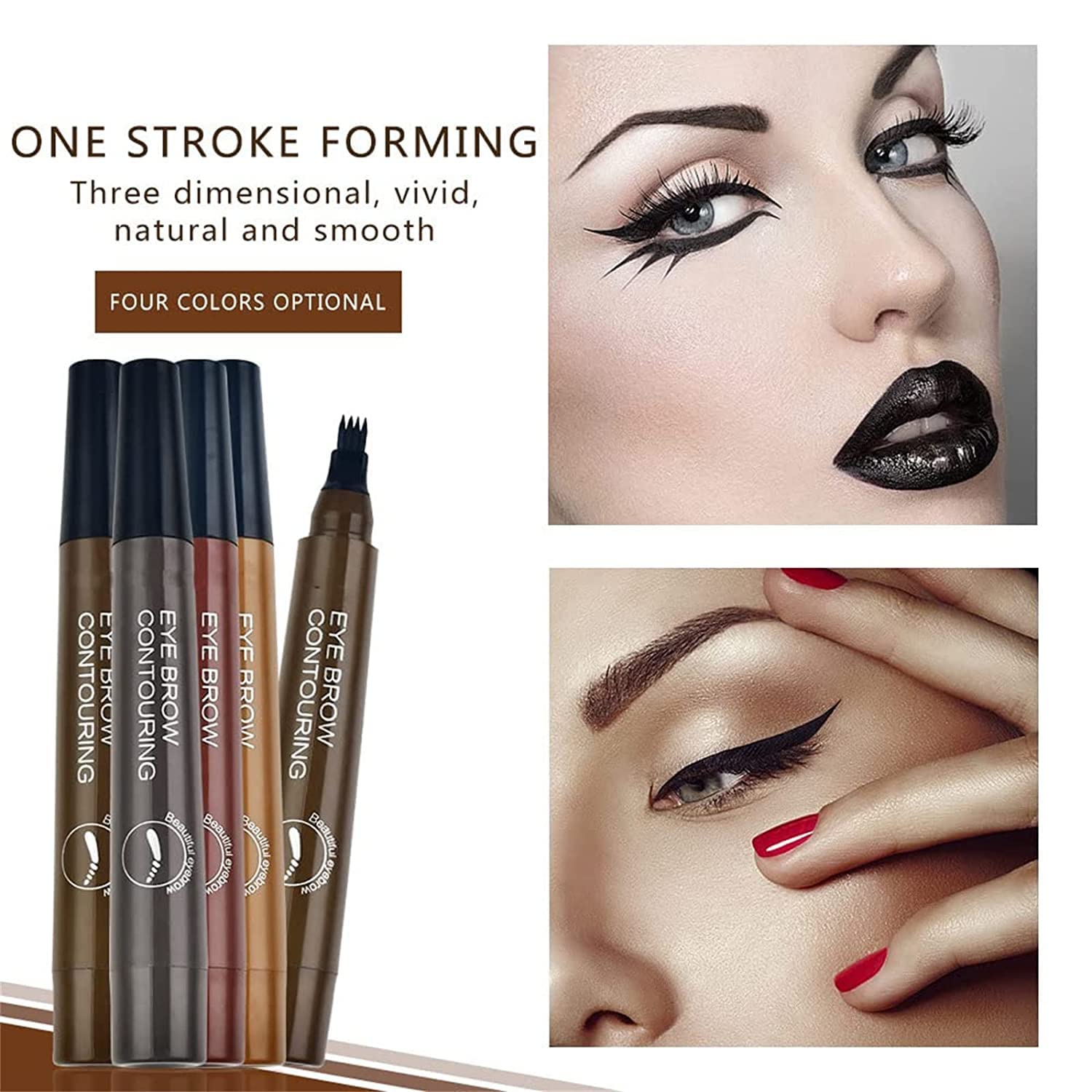 Олівець для брів Tattoo Pen Waterproof Auburn Brown, фото №4
