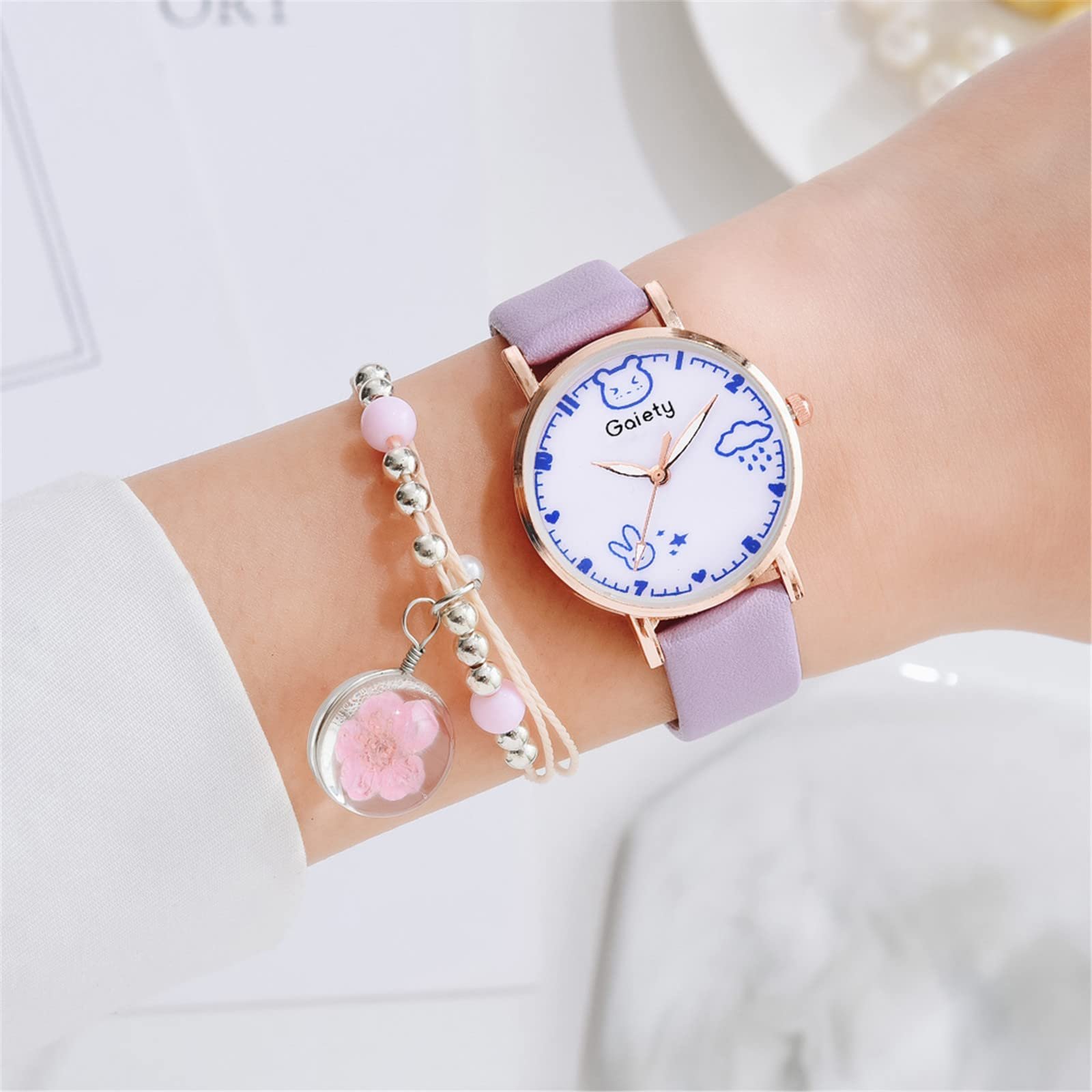 Женские часы Generisch Аналоговые Кварцевые Сталь PU Ремень, фото №3 Женские часы Generisch Аналоговые Кварцевые Сталь PU Ремень, фото №3