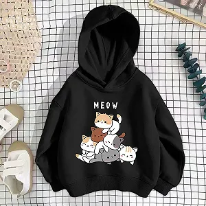 Толстовка для девочки-подростка с капюшоном и карманами на молнии, мешковатая спортивная толстовка synthetic.ua - Фото 1