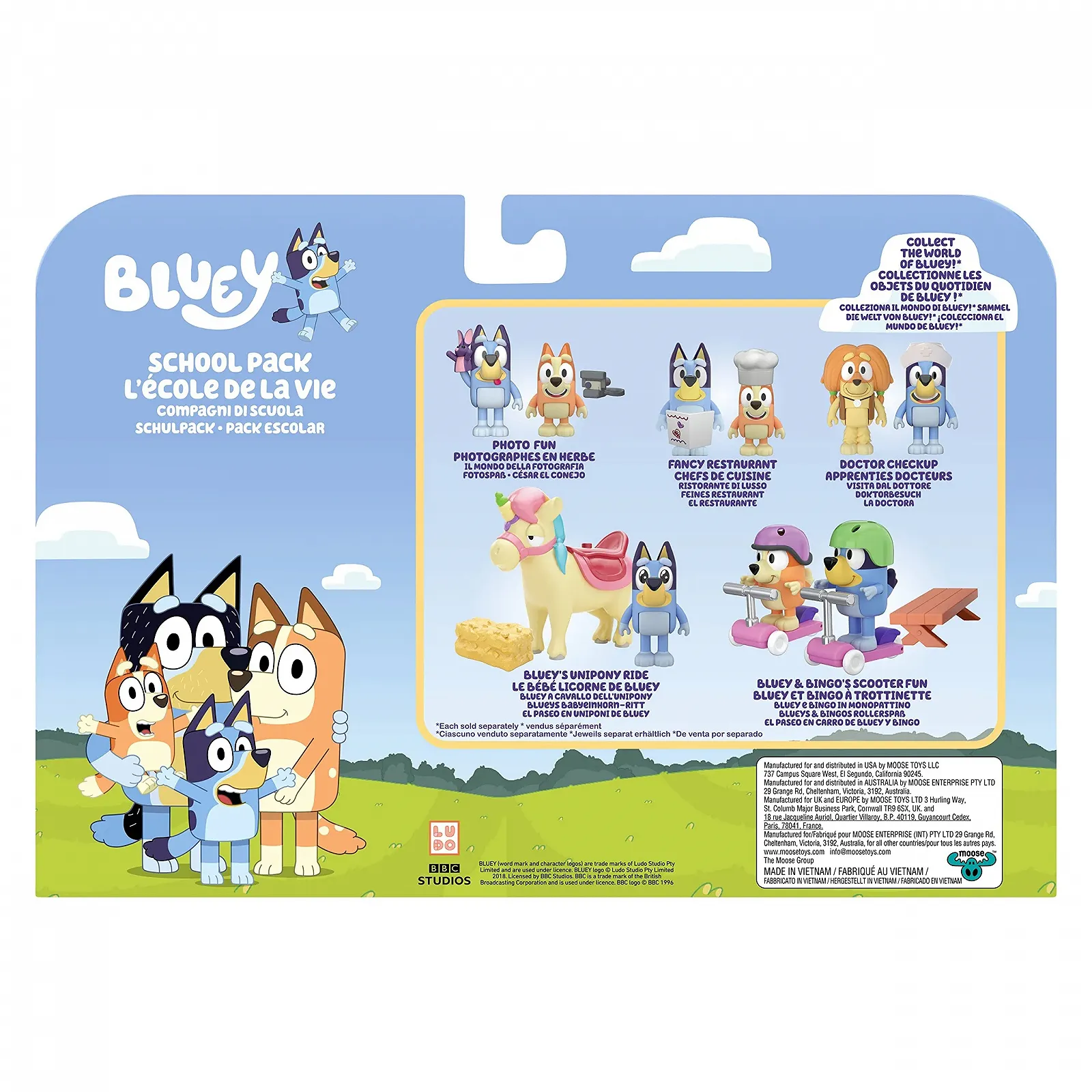 Набор фигурок Bluey School Figures 4 шт 6.5-7.5 см шарнирные, фото №10