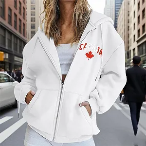 Женская Толстовка Unilarinna Oversize на молнии Однотонный synthetic.ua - Фото 1