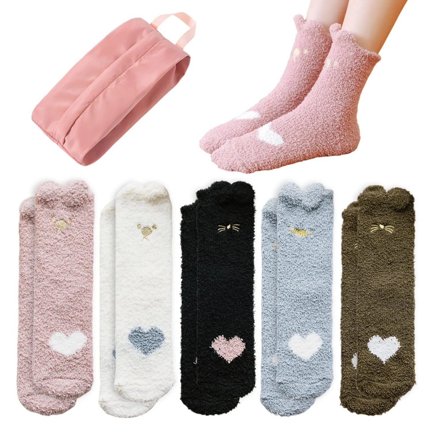 Термошкарпетки зимові 5 пар, мішок для зберігання шкарпеток, фото №1 Термошкарпетки зимові 5 пар, мішок для зберігання шкарпеток, фото №1