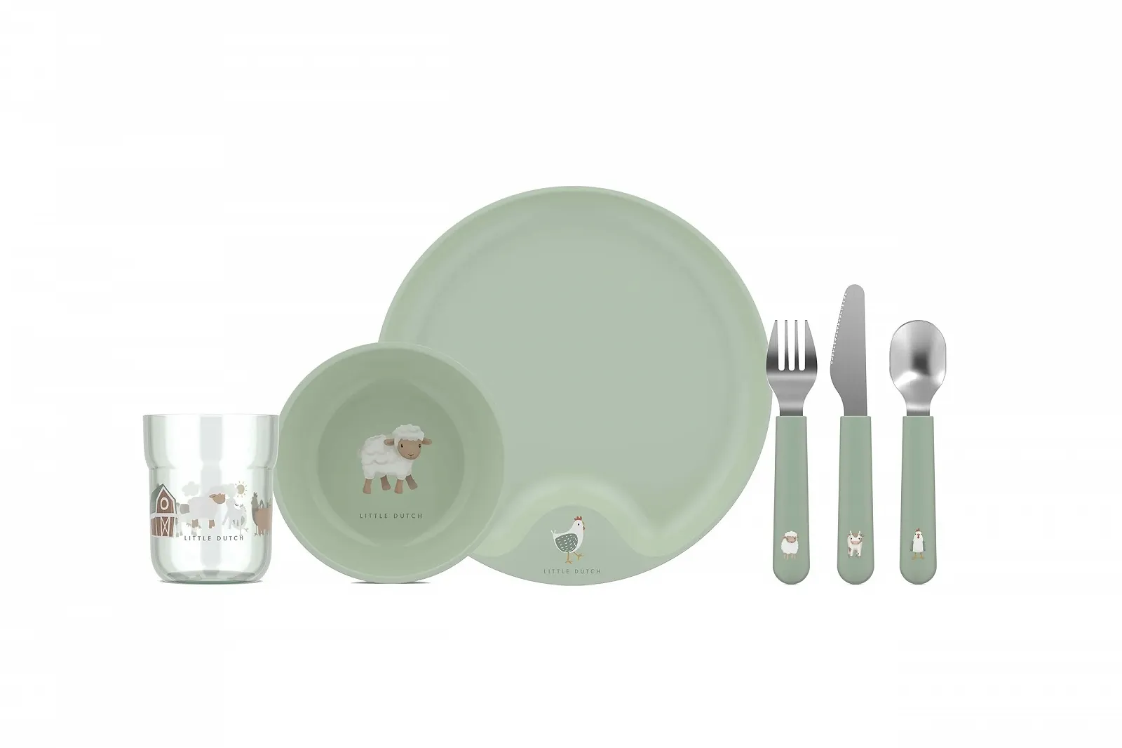 Набір дитячого посуду MIO Little Farm, 6 предметів, фото №1 Набір дитячого посуду MIO Little Farm, 6 предметів, фото №1