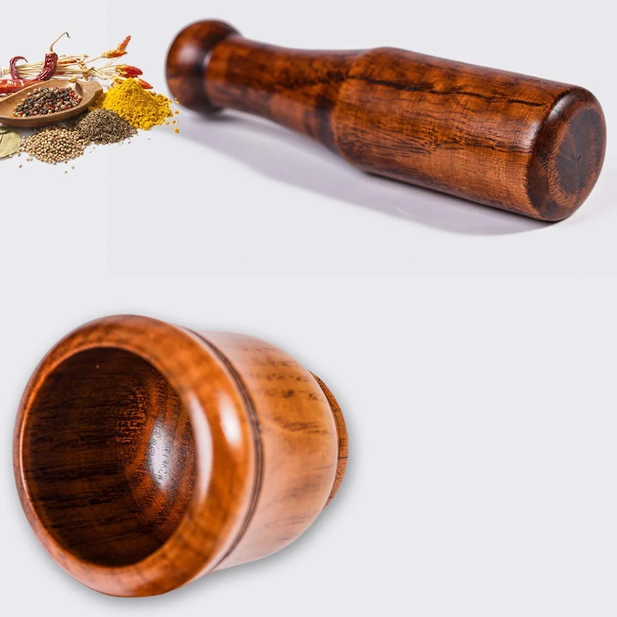 Ступка з товкачиком Масив дерева Натуральний, фото №8