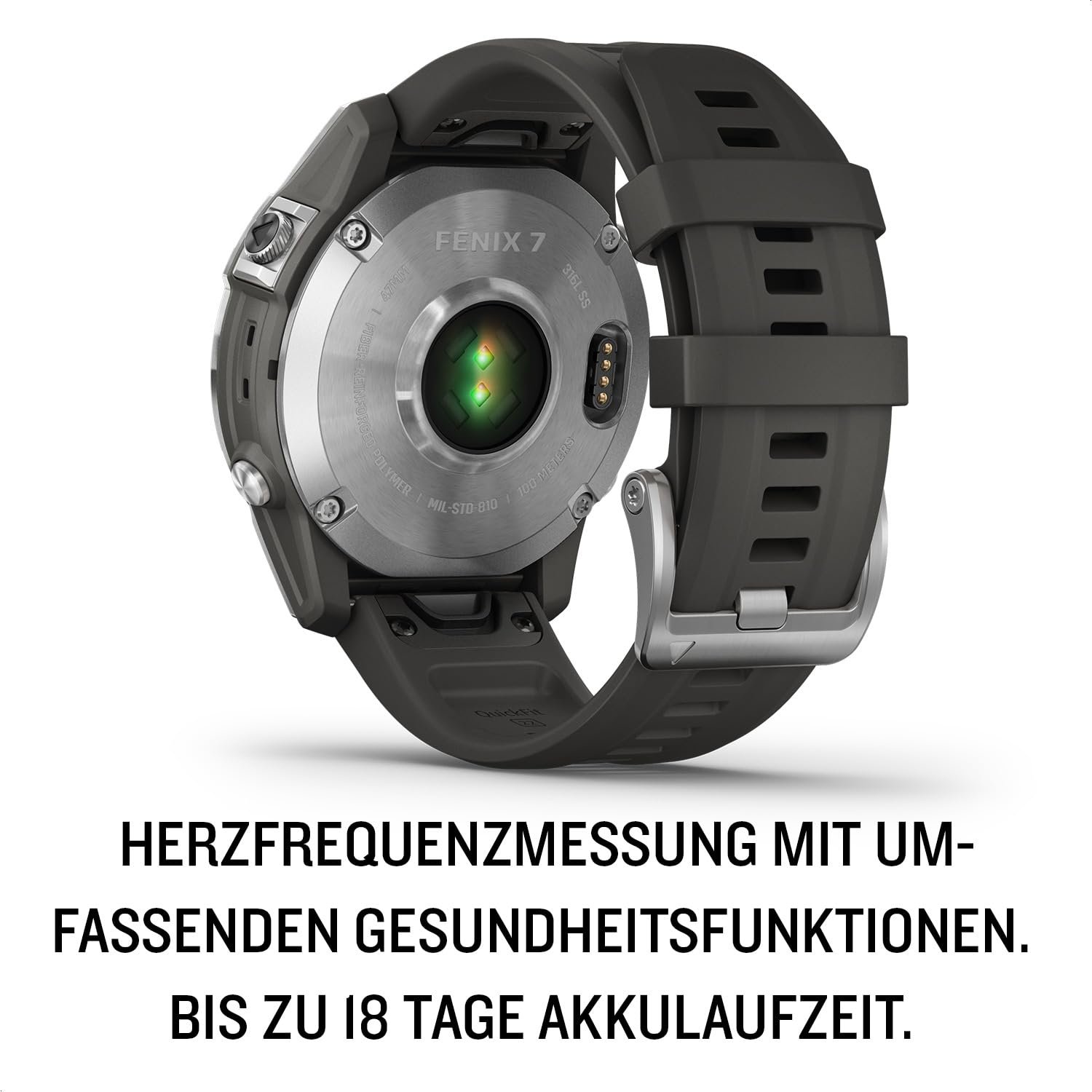 Смарт-часы Мультиспорт Garmin Fenix 7S GPS с цветным дисплеем и сенсорным/кнопочным управлением, фото №3