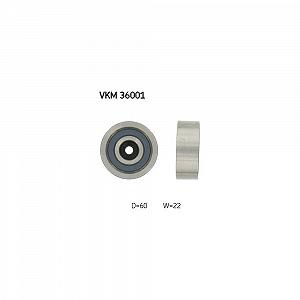 Ролик обвідний/напрямний поліклинового ременя SKF VKM 36001 для RENAULT, верхній - Фото 1