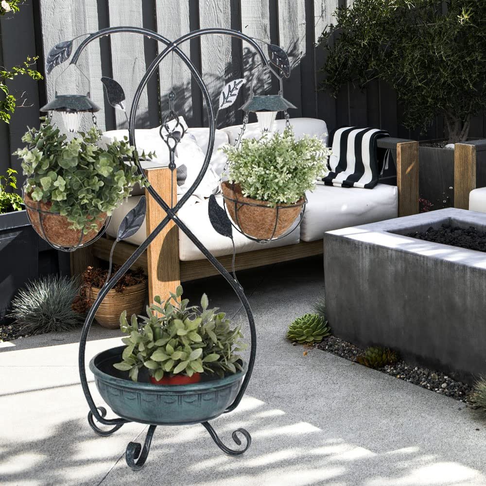 Підставка для рослин Harms 315127 Світлодіодна на сонячній енергії Дизайн листя, фото №6 Підставка для рослин Harms 315127 Світлодіодна на сонячній енергії Дизайн листя, фото №6