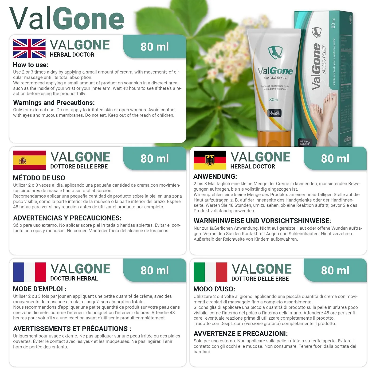 Крем для ног ValGone 80 мл, фото №5